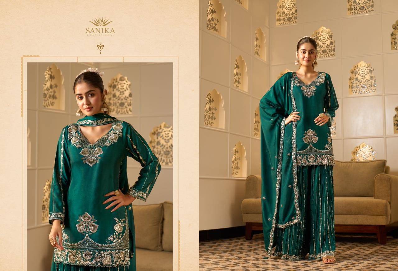 Amaira by sanika fashion 1001 to 1004 Series Designer Stylish Fancy Colorful Beautiful Party Wear & Ethnic Wear Collection PREMIUM  GROGET SILK dresses With Dupatta At Wholesale Price